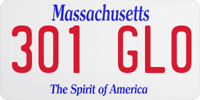 MA license plate 301GL0