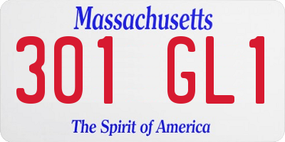 MA license plate 301GL1