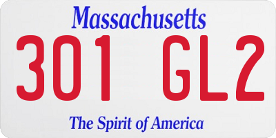 MA license plate 301GL2