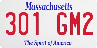MA license plate 301GM2