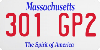 MA license plate 301GP2