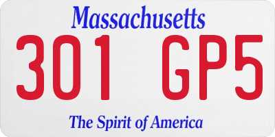 MA license plate 301GP5