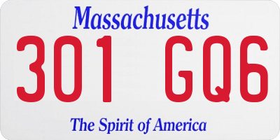 MA license plate 301GQ6