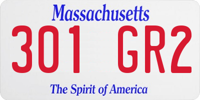 MA license plate 301GR2