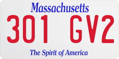 MA license plate 301GV2