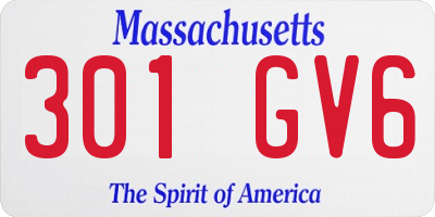 MA license plate 301GV6
