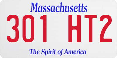 MA license plate 301HT2