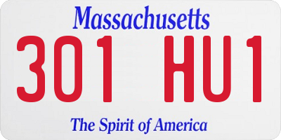 MA license plate 301HU1