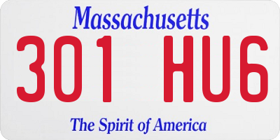 MA license plate 301HU6