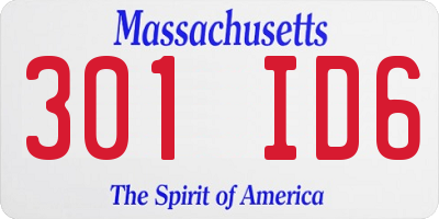 MA license plate 301ID6