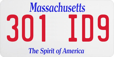 MA license plate 301ID9