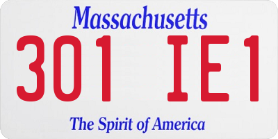 MA license plate 301IE1