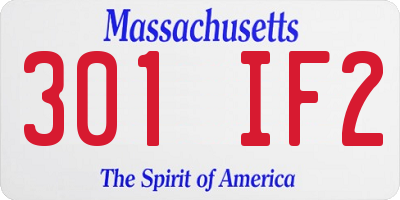MA license plate 301IF2
