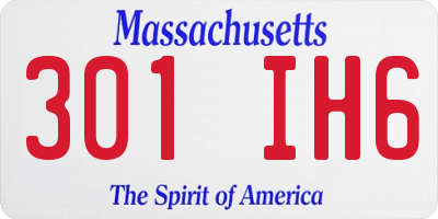 MA license plate 301IH6