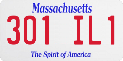 MA license plate 301IL1