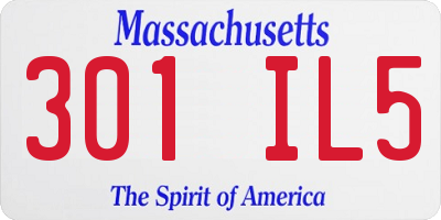 MA license plate 301IL5