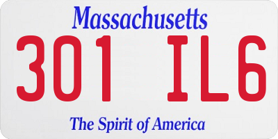 MA license plate 301IL6