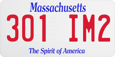 MA license plate 301IM2