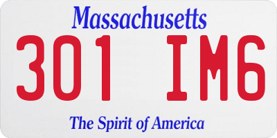 MA license plate 301IM6