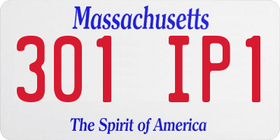 MA license plate 301IP1