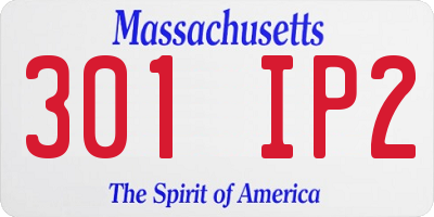 MA license plate 301IP2