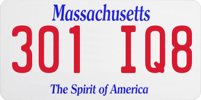 MA license plate 301IQ8