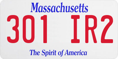 MA license plate 301IR2