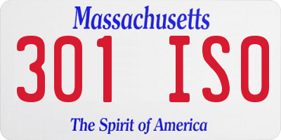 MA license plate 301IS0