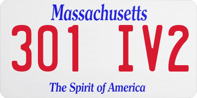 MA license plate 301IV2