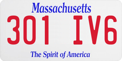 MA license plate 301IV6