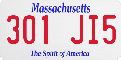 MA license plate 301JI5
