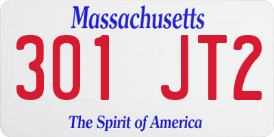 MA license plate 301JT2