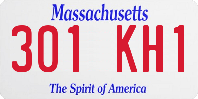MA license plate 301KH1
