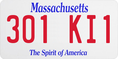 MA license plate 301KI1