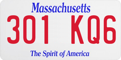 MA license plate 301KQ6
