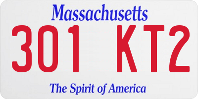 MA license plate 301KT2