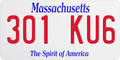MA license plate 301KU6