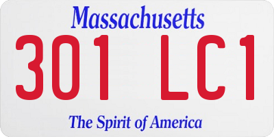 MA license plate 301LC1