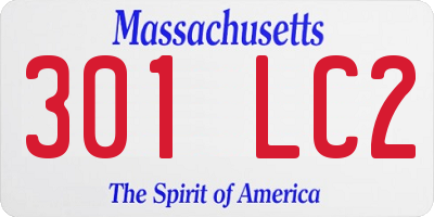MA license plate 301LC2