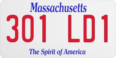 MA license plate 301LD1