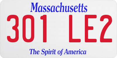 MA license plate 301LE2