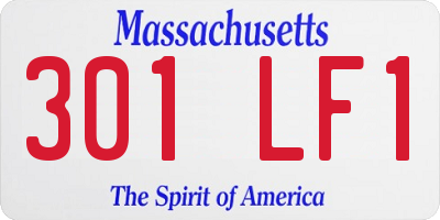 MA license plate 301LF1