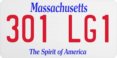MA license plate 301LG1