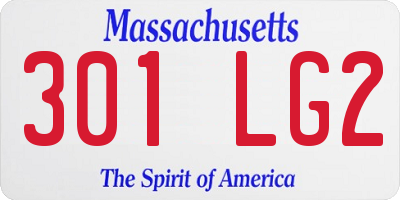 MA license plate 301LG2
