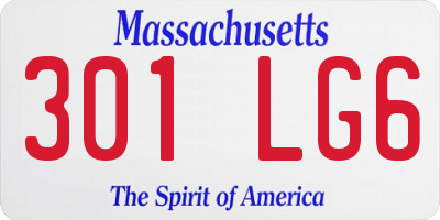 MA license plate 301LG6
