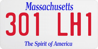 MA license plate 301LH1