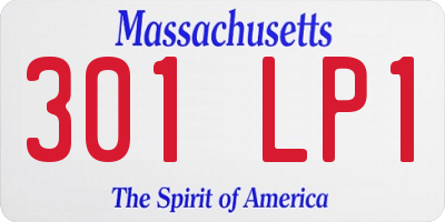 MA license plate 301LP1