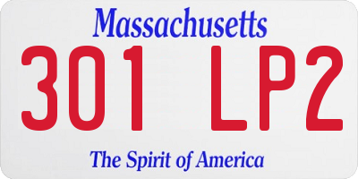 MA license plate 301LP2