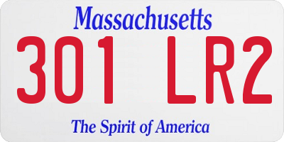 MA license plate 301LR2