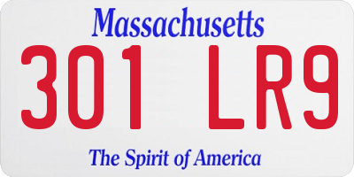 MA license plate 301LR9